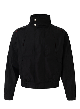 2727WORLD 法老 解构撞色蛇瞳立领外套国潮美式复古街头