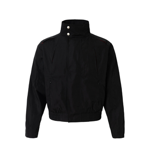 复古街头 解构撞色蛇瞳立领外套国潮美式 2727WORLD 法老