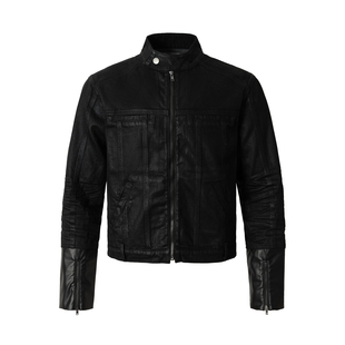 2727WORLD 法老 牛仔手工刷蜡正肩夹克