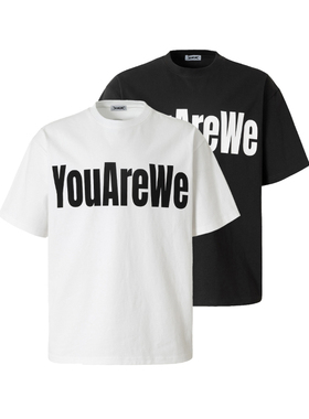 2727WORLD 法老 YouAreWe标语主题短袖T恤美式复古街头
