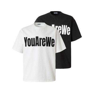 2727WORLD YouAreWe标语主题短袖T恤美式复古街头