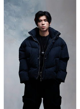 2727WORLD 法老 曲线绗缝极简棉服外套保暖 复古美式街头国潮流