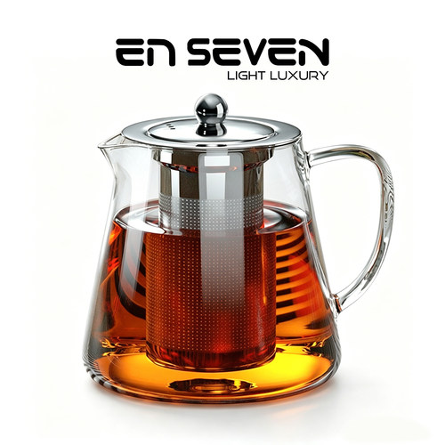 ENSEVEN丨汀遥·泡茶壶加厚耐高温茶水分离玻璃茶壶家用煮茶水壶