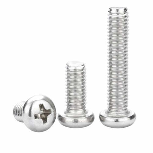 304不锈钢十字圆头螺栓机牙螺钉