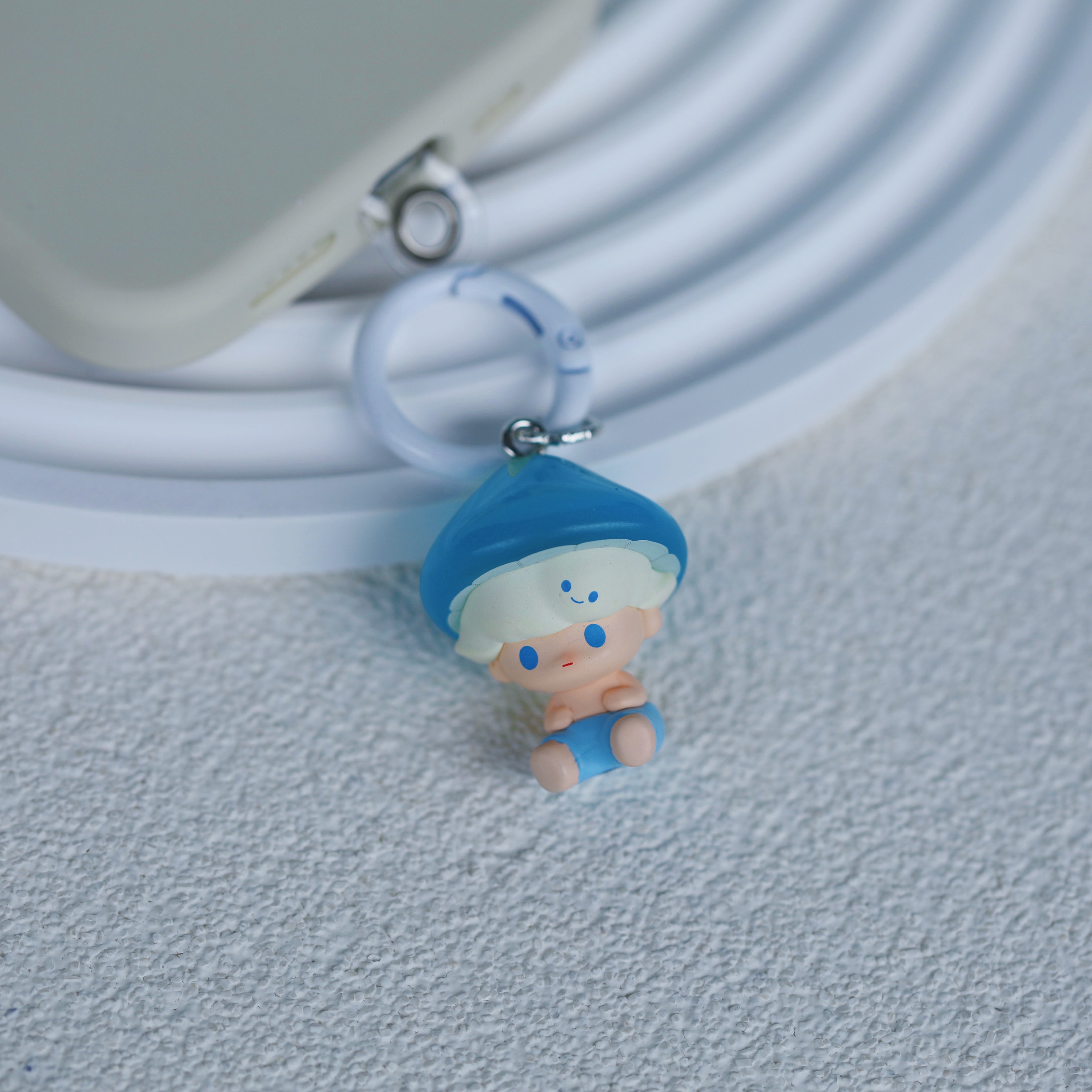 新品正版POP BEAN蘑菇精灵系列萌粒手机挂饰钥匙链 小提溜 送垫片