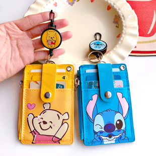 可爱学生校园公交卡套可伸缩挂绳卡包零钱保护套饭卡脖绳证件卡位