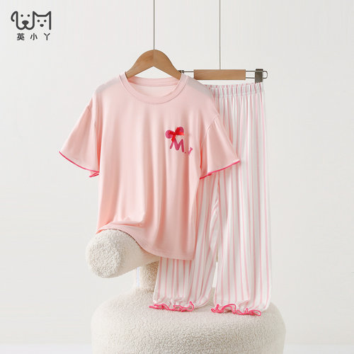 甜美公主风莫代尔女童睡衣