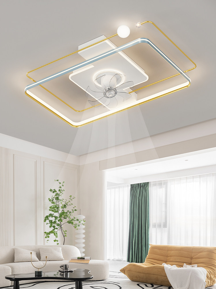 北欧轻奢简约现代客厅主灯卧室360度摇头风扇吸顶灯电风扇餐厅灯