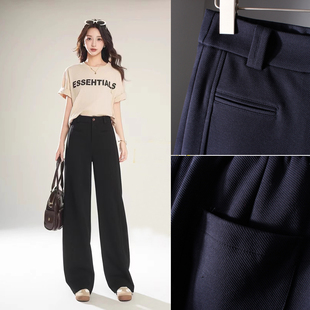 垂感休闲西装裤2025年百搭高腰显瘦垂感香蕉裤阔腿裤天丽格2563