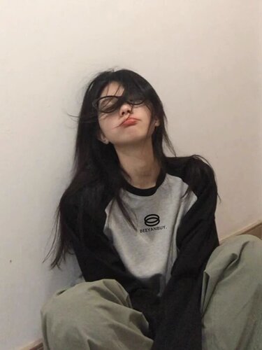 长袖复古潮牌oversize纯棉女