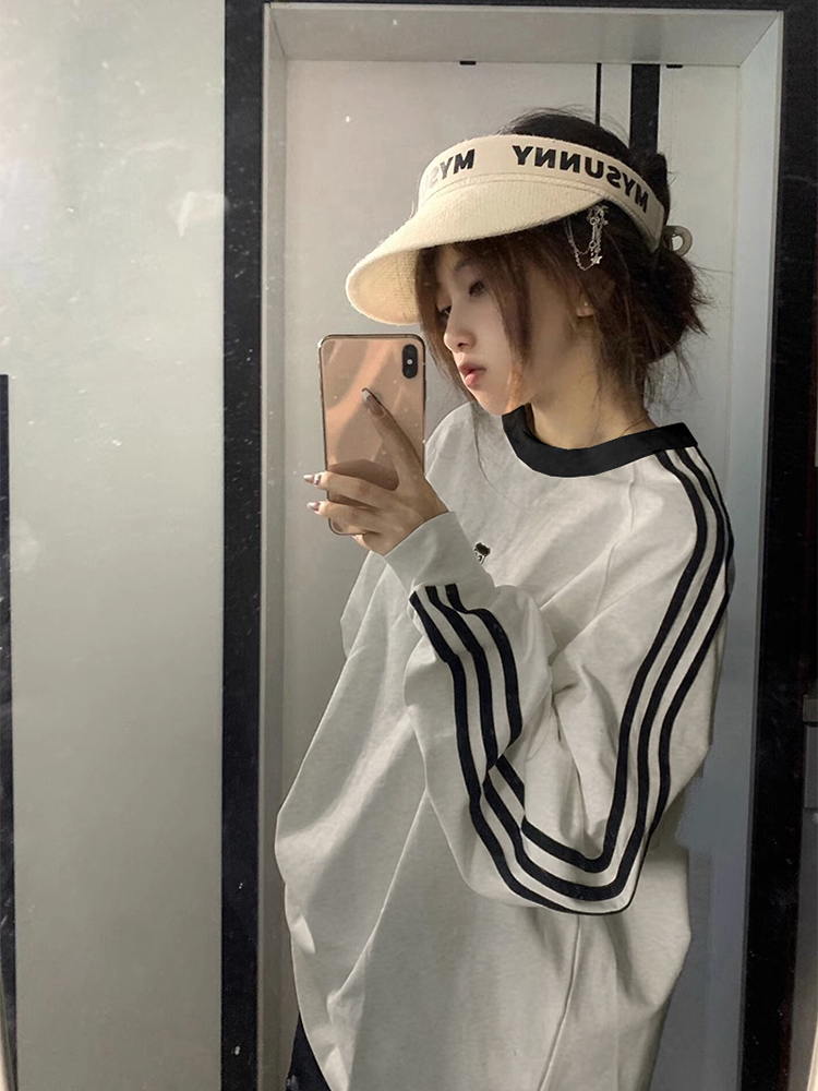 【商城品质】三条杠大码卫衣女