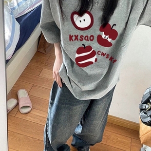 半袖 夏季 T恤女设计感小众宽松oversize美式 大码 上衣ins潮 纯棉短袖