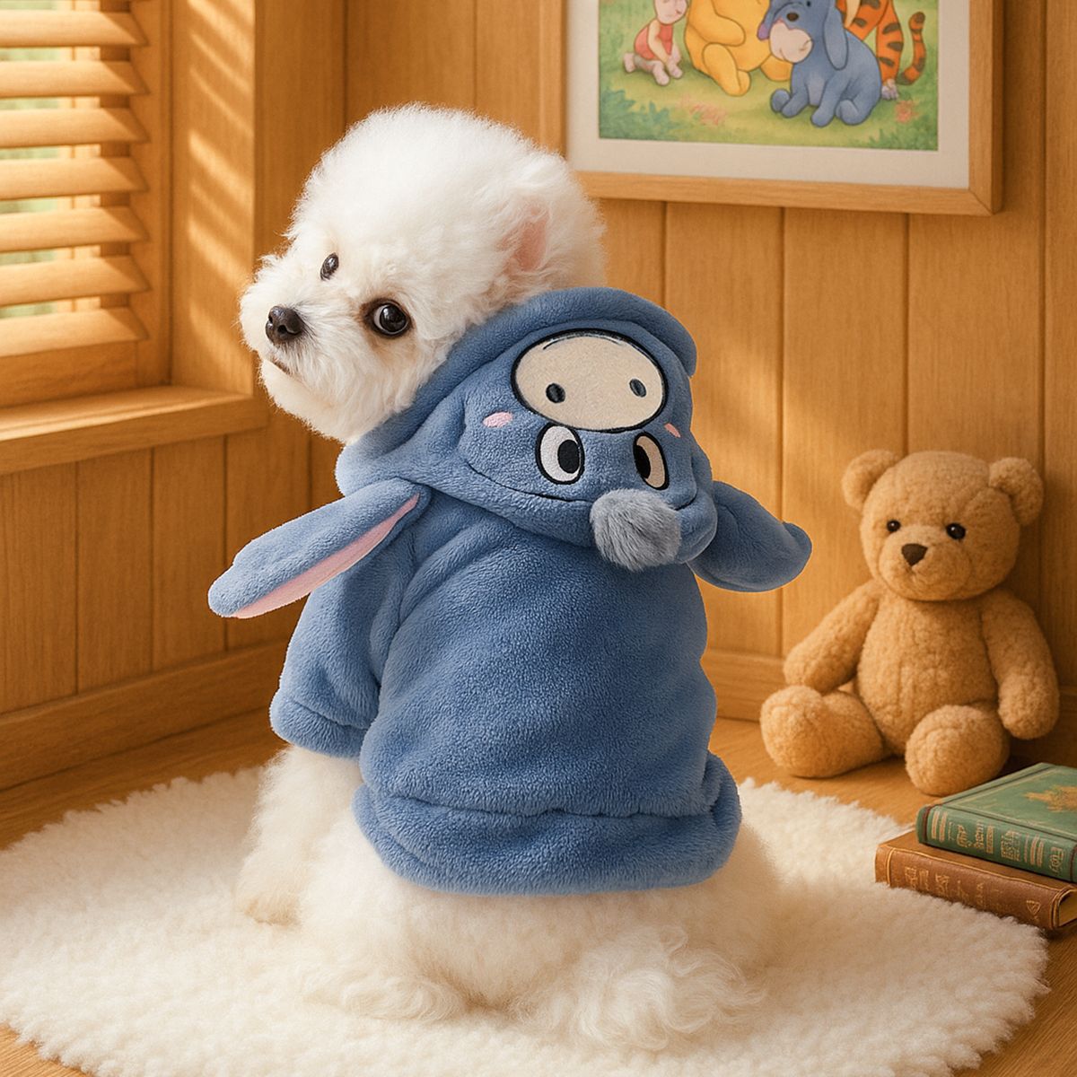 可爱保暖猫咪法兰绒动物变身装