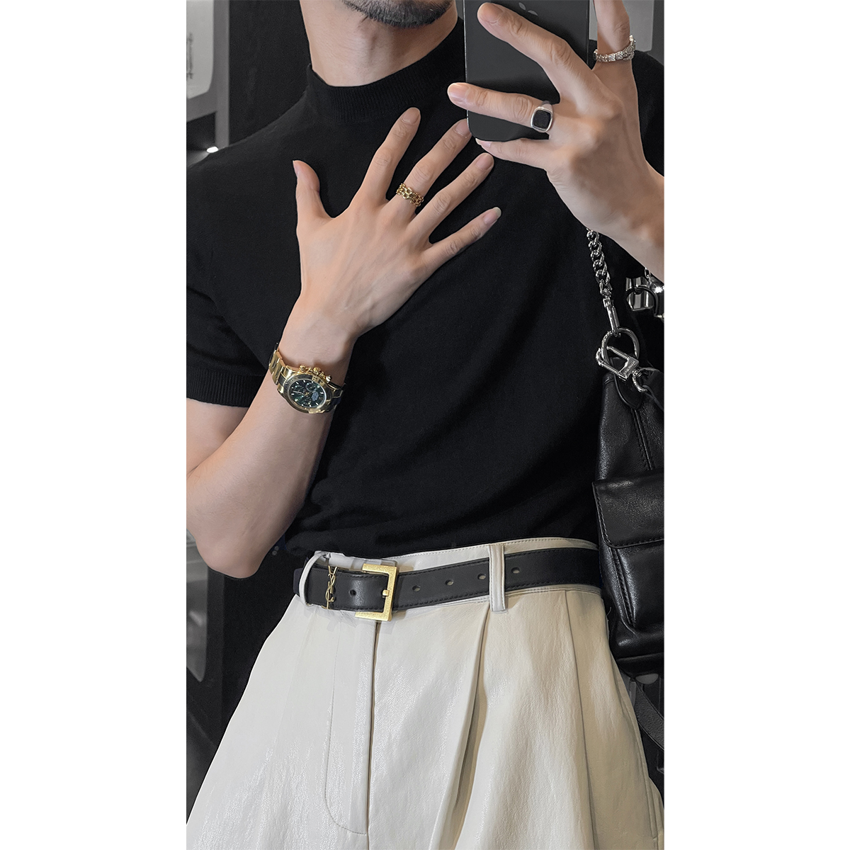 龙叨叨2025新款潮流纯色亲肤感柔软百搭休闲毛衣内搭打底衫