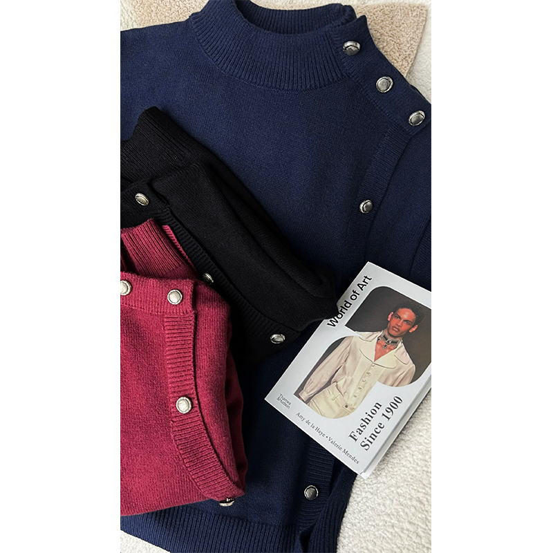 龙叨叨套头毛衣半高领