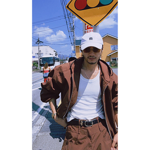 龙叨叨秋季新品原创美式户外连帽休闲夹克套装简约宽松外套休闲裤