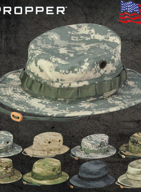 美国propper户外登山徒步渔夫帽迷彩帽奔尼帽子圆帽男女时尚潮流