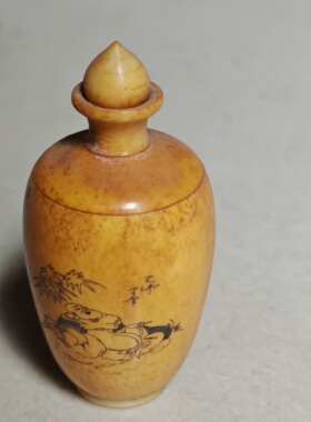 仿古牛角鼻咽壶实物拍摄按图发货