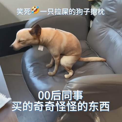 拉屎狗狗毛绒萌趣狗子嗯