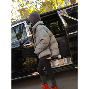 ise“chill 通勤”翻领短款面包泡芙保暖羽绒服P2541215