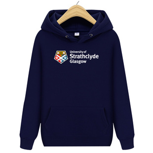 university strathclyde思克莱德大学卫衣男女冬季 加绒连帽衫