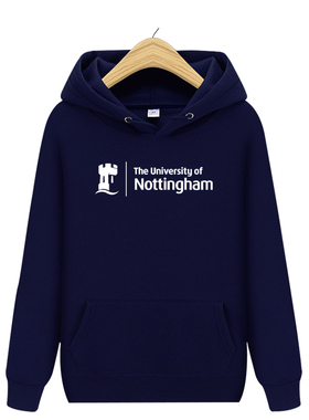Nottingham 诺丁汉大学纪念品校服 冬季加绒加厚卫衣青少年连帽衫