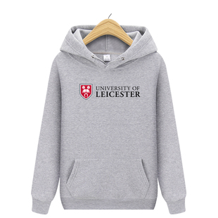 University 加绒外套 Leicester莱斯特大学卫衣连帽男套头冬季