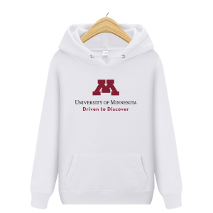 UMN 明尼苏达大学校服卫衣冬季加绒加厚连帽衫外套留学生班服定制