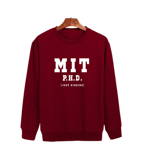 麻省理工学院卫衣加绒圆领校服