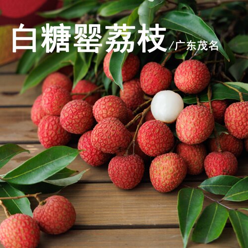 白糖罂荔枝 | 纯粹清爽的甜 果皮鲜红通透皮薄核小 果型歪心形