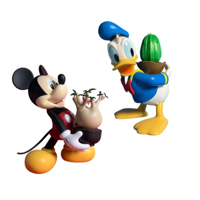 Mickey mouse米奇 唐老鸭 象牙宫 布纹球 块根玩具 周年限定