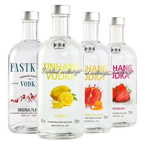 洋酒伏特加大瓶装风味酒Vodka酒吧鸡尾酒调酒基酒700ml国产正品