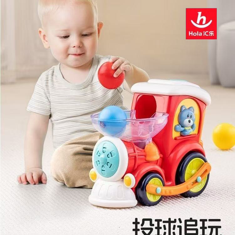 汇乐嘟嘟投篮小火车电动车玩具