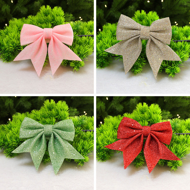 圣诞节网红蝴蝶结圣诞树装饰挂件