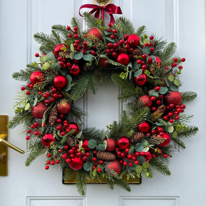 圣诞装饰品门挂橱窗场景布置花环