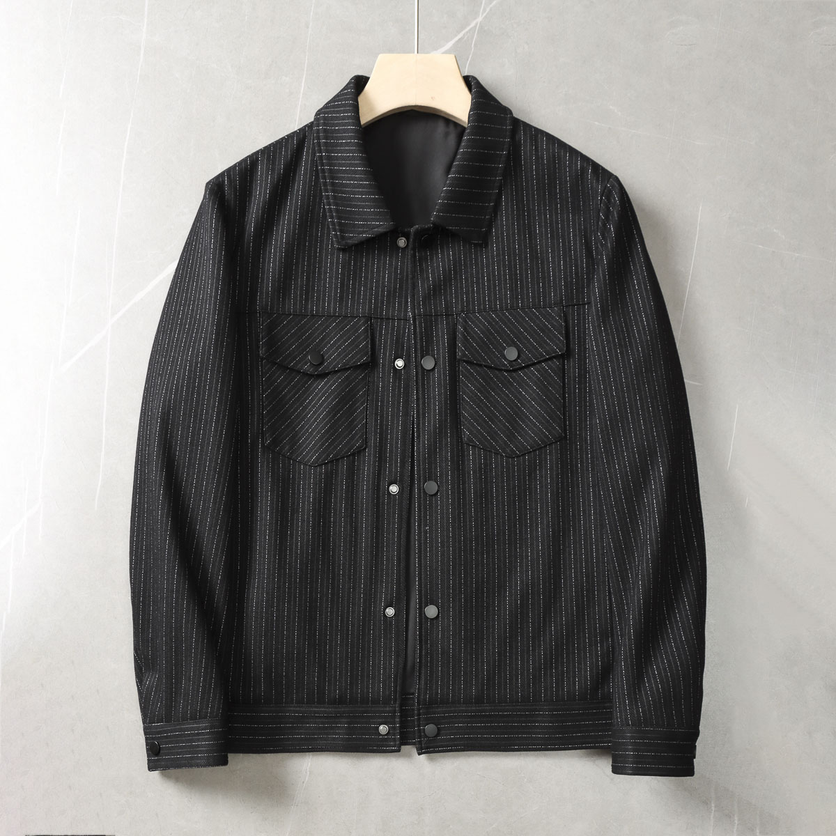 厚实柔软+色织条绒！品牌撤柜秋冬男士厚款翻领工装外套休闲夹克