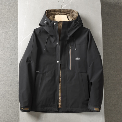 90鹅绒+脱卸内胆！品牌撤柜冬装户外防水保暖鹅绒服冲锋衣羽绒服