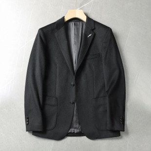 外套男士 品牌撤柜轻奢羊毛西装 百搭休闲毛呢西服 山羊绒 绵羊毛