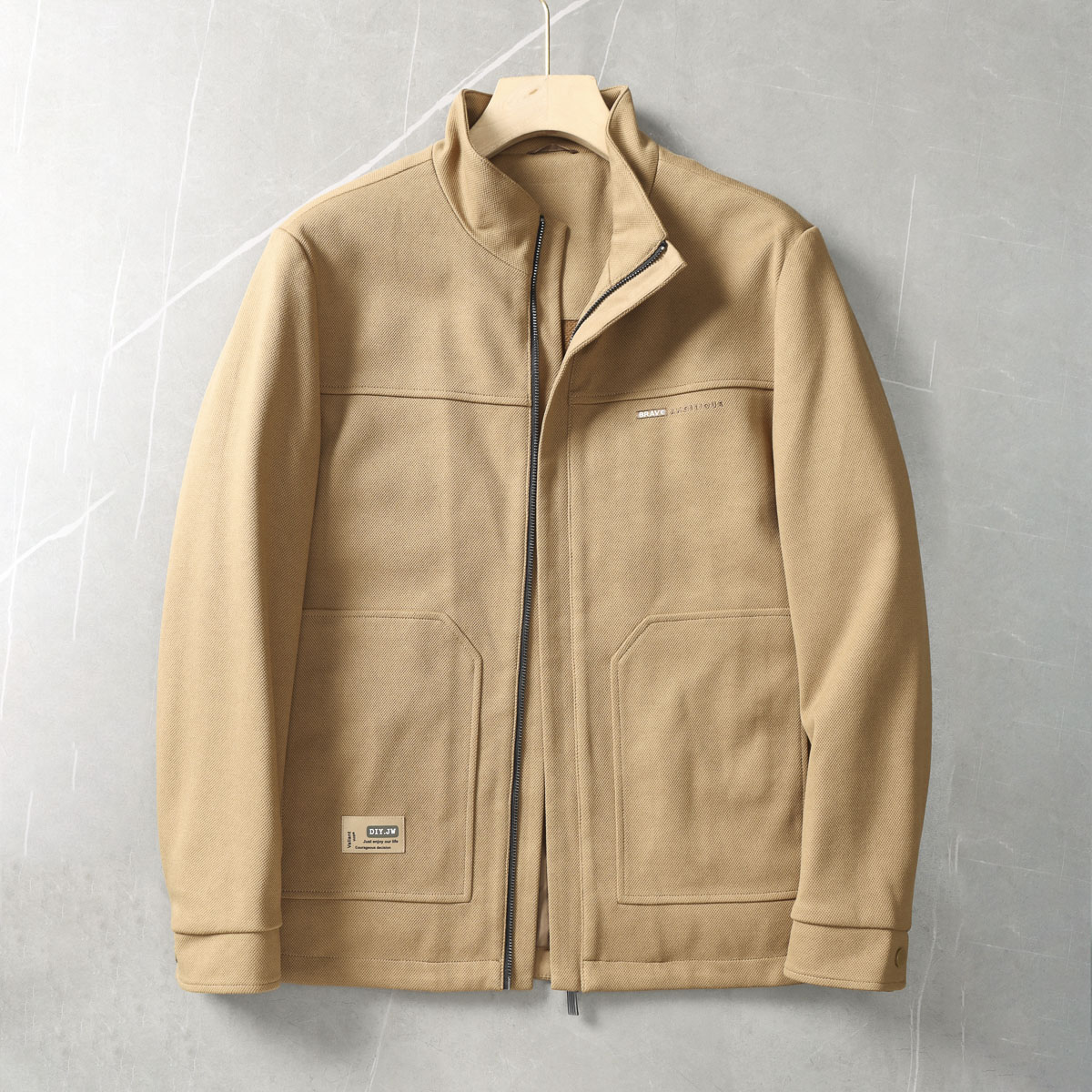 绵羊毛填充+轻盈保暖！品牌撤柜秋冬男商务休闲立领保暖夹克外套