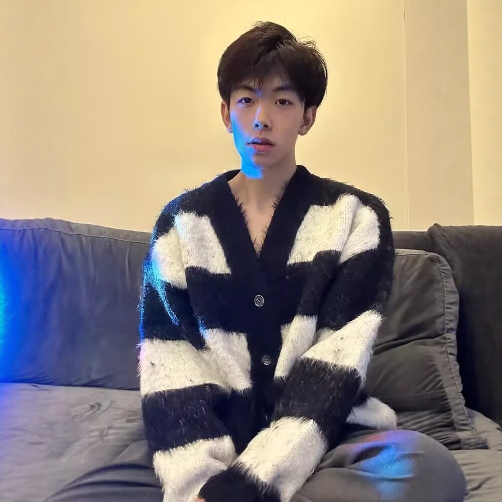 cleanfit仿貂毛毛衣男秋冬季韩版