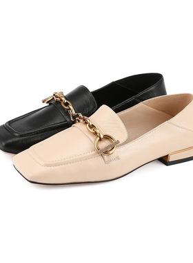 皇冠专柜正品Roberta诺贝达女鞋RS19402百搭薄跟软皮乐福鞋单鞋