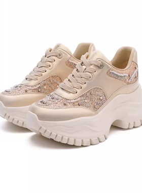 皇冠专柜正品Roberta诺贝达女鞋RCM256001 25百搭蕾丝休闲老爹鞋