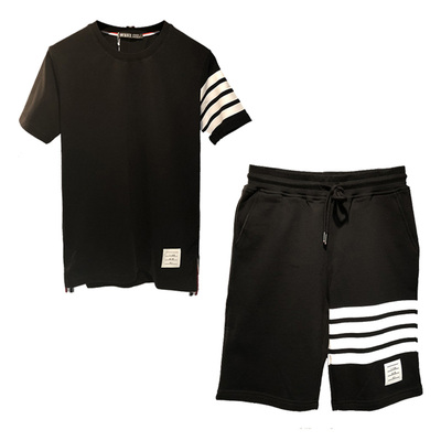 tb休闲运动短裤印花t恤男女同款