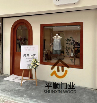 实木烤漆平开环保拱形门
