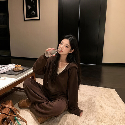 Tinglikes大码连帽卫衣显瘦套装