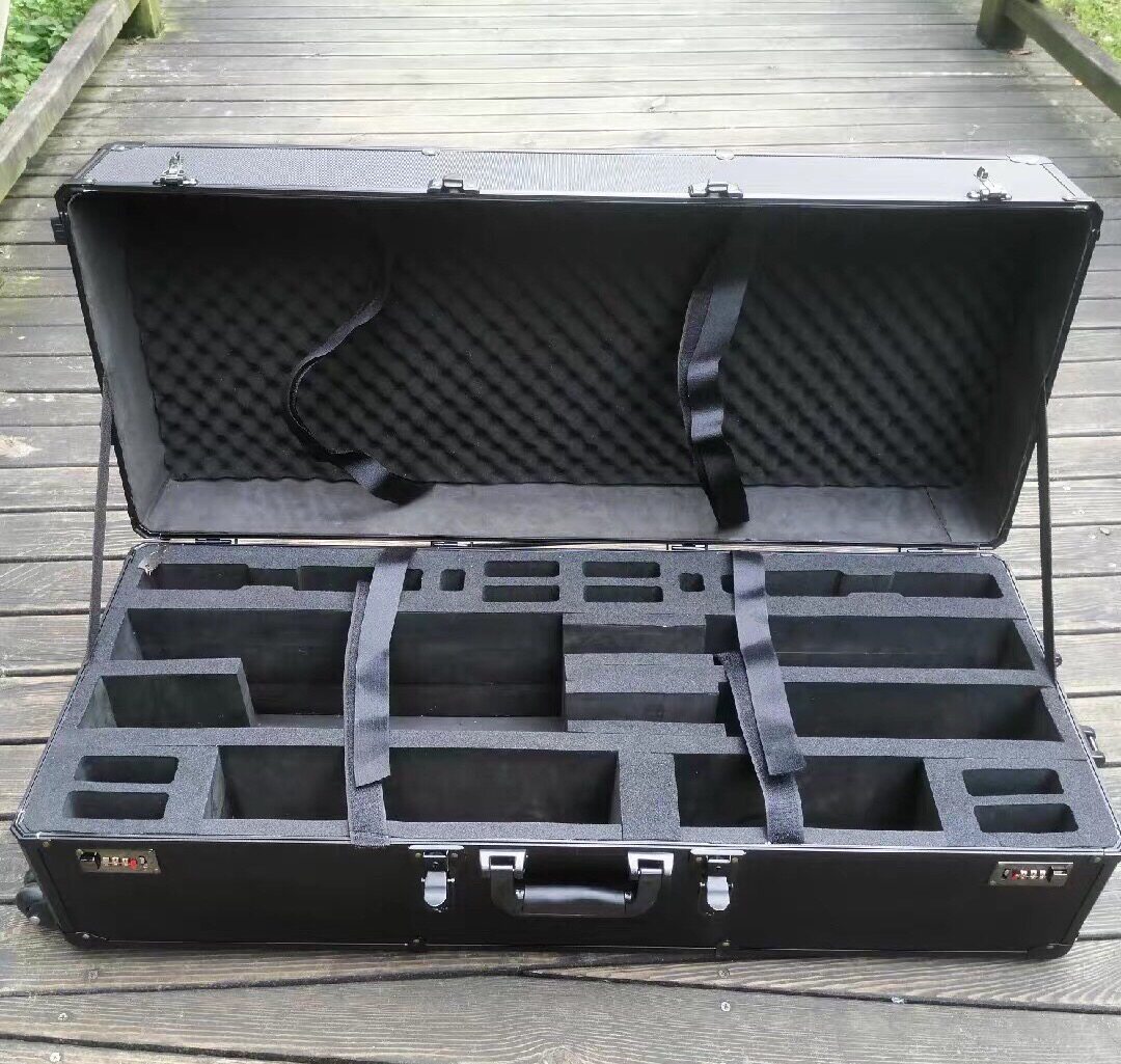 100CM 3차원 슬롯 계란 면화 전술 상자 야외 알루미늄 합금 프레임 막대 롤러 CS 모델 보관 상자