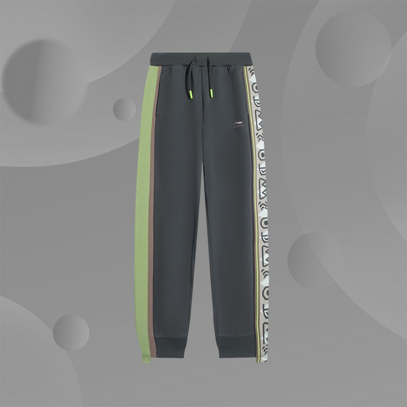 Lining/李宁正品X国家图书馆联名系列男大童束脚宽松卫裤YKLS301