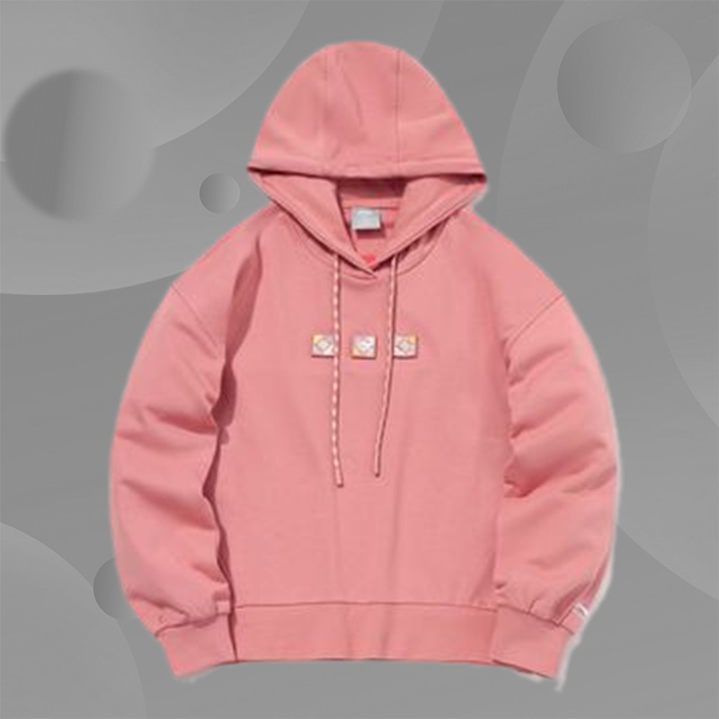 李宁女装运动服春季宽松上衣连帽套头时尚跑步透气卫衣AWDR054