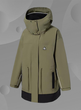 Lining/李宁正品女子连帽防风防泼水单层健身运动冲锋衣AEMR002