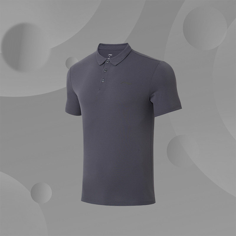 李宁POLO衫男 夏季翻领针织T恤工装运动舒适短袖 APLS071-5